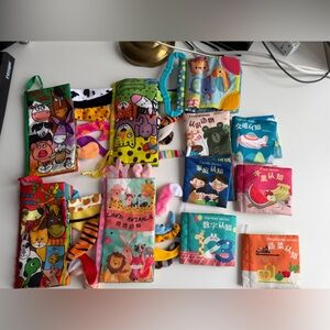 Colorful Animal Print Kids Baby Soft Books Crinkle Book